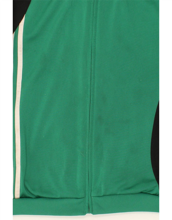 ADIDAS Boys Tracksuit Top Jacket 15-16 Years Green Colourblock Polyester Vintage Adidas and Second-Hand Adidas from Messina Hembry 