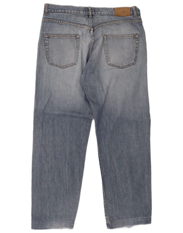 Jeans dritti da uomo Zara EU 46 XL W36 L29 Cotone blu