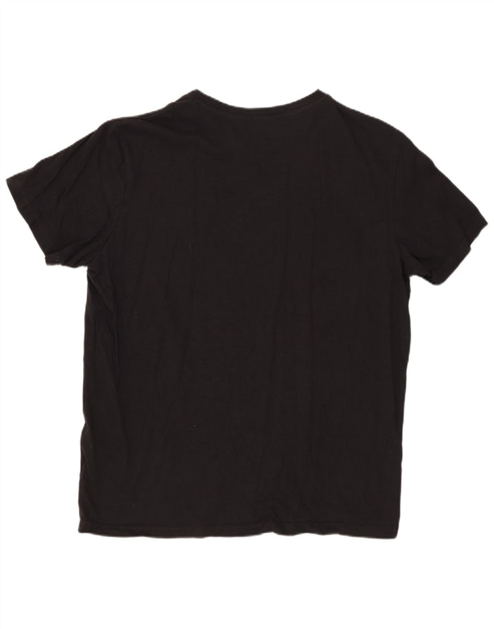 JACK & JONES T-shirt grafica da uomo Top in cotone nero medio