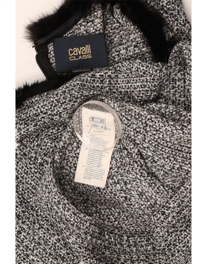 Camicetta corta da donna con maniche a 3/4 Cavalli IT 40 piccola in cotone nero