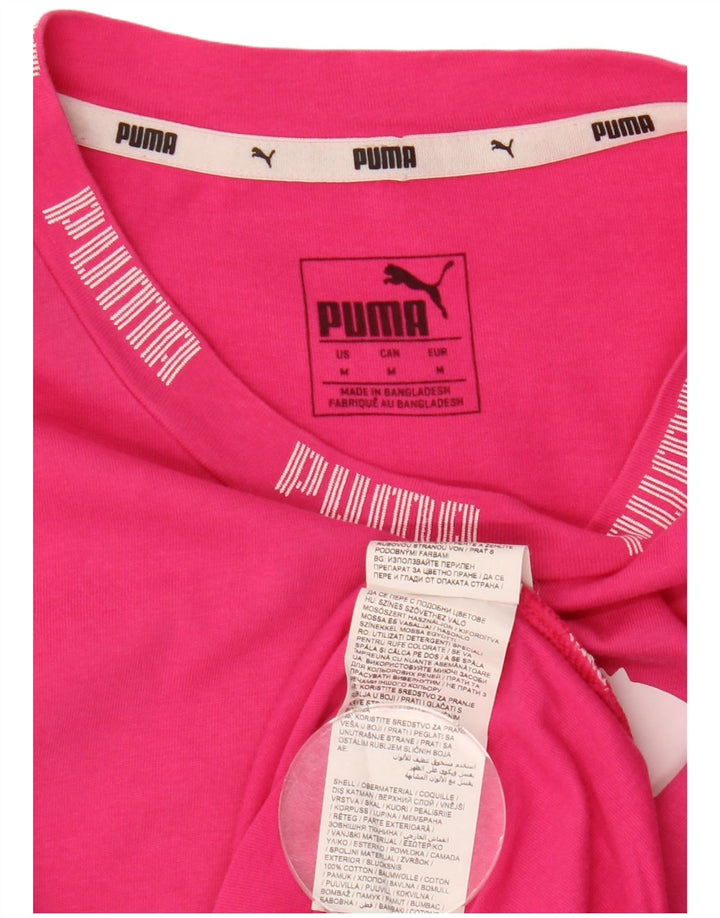 T-shirt grafica da donna Puma Top UK 14 cotone rosa medio