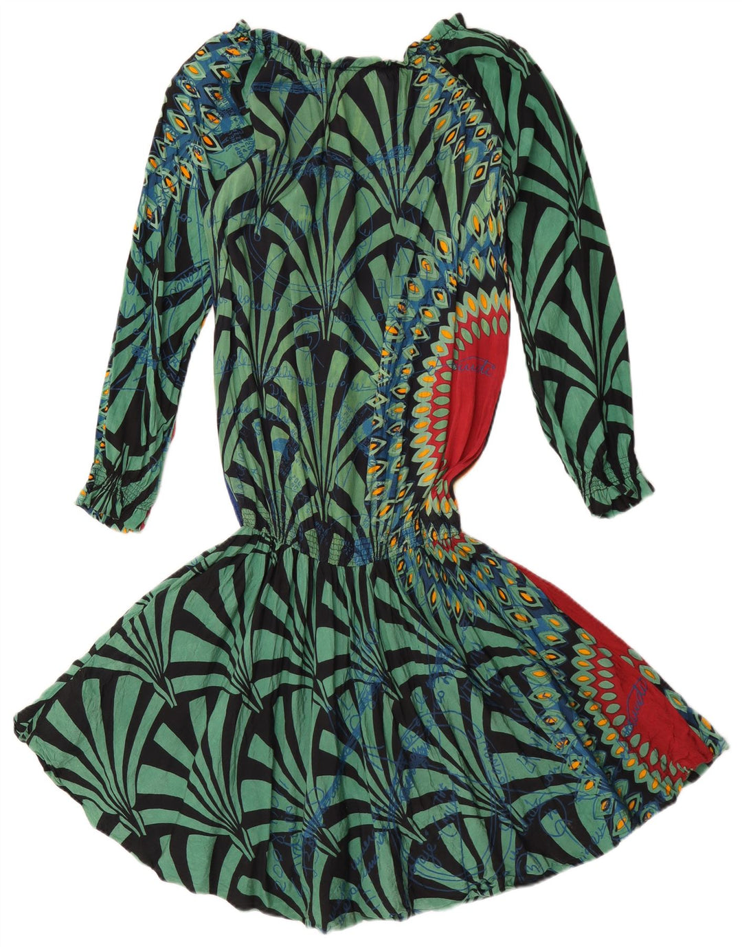 Desigual Abito da donna con stampa grafica a vita bassa EU 38 Medio multicolore floreale