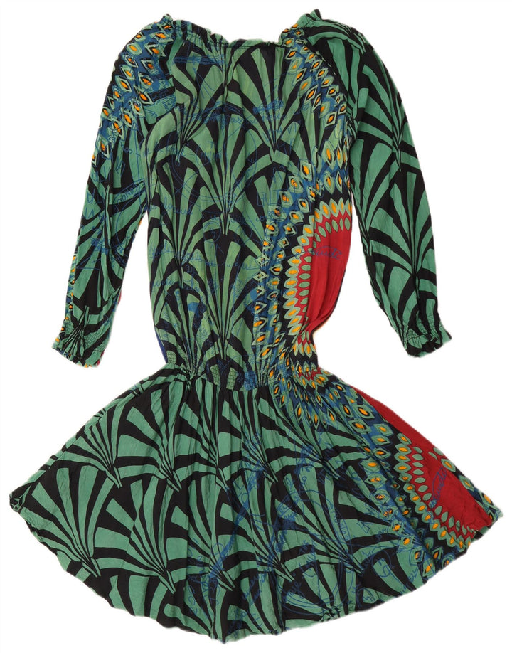 Desigual Abito da donna con stampa grafica a vita bassa EU 38 Medio multicolore floreale