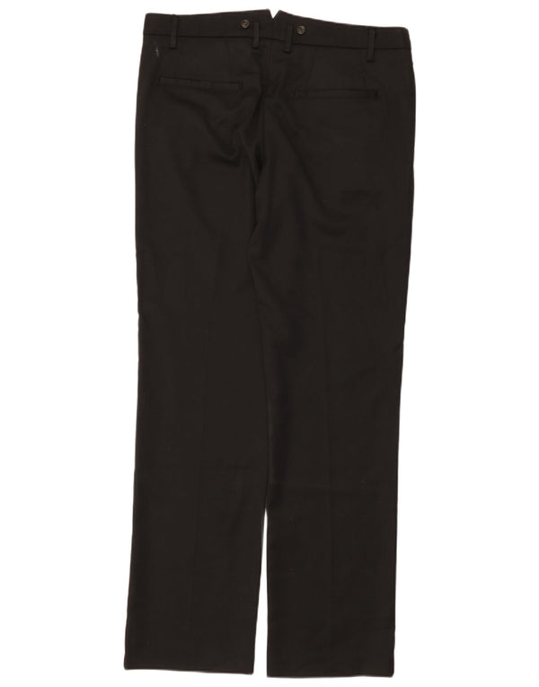 Pantaloni casual dritti da uomo Benetton IT 50 Large W36 L35 Poliestere nero