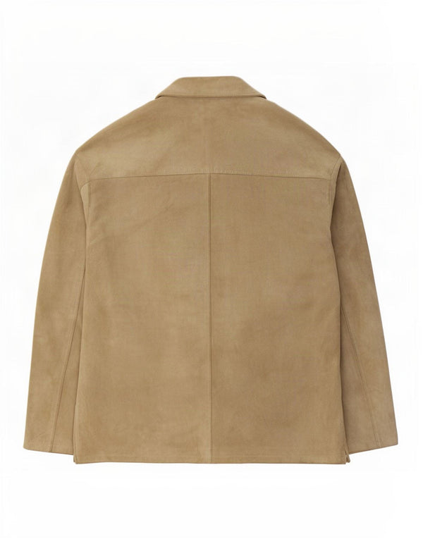 Giacca in pelle scamosciata da uomo Wit Boy IT 50 Large in pelle beige