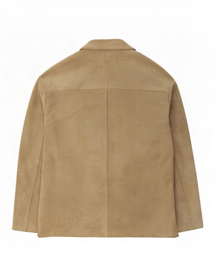 Giacca in pelle scamosciata da uomo Wit Boy IT 50 Large in pelle beige