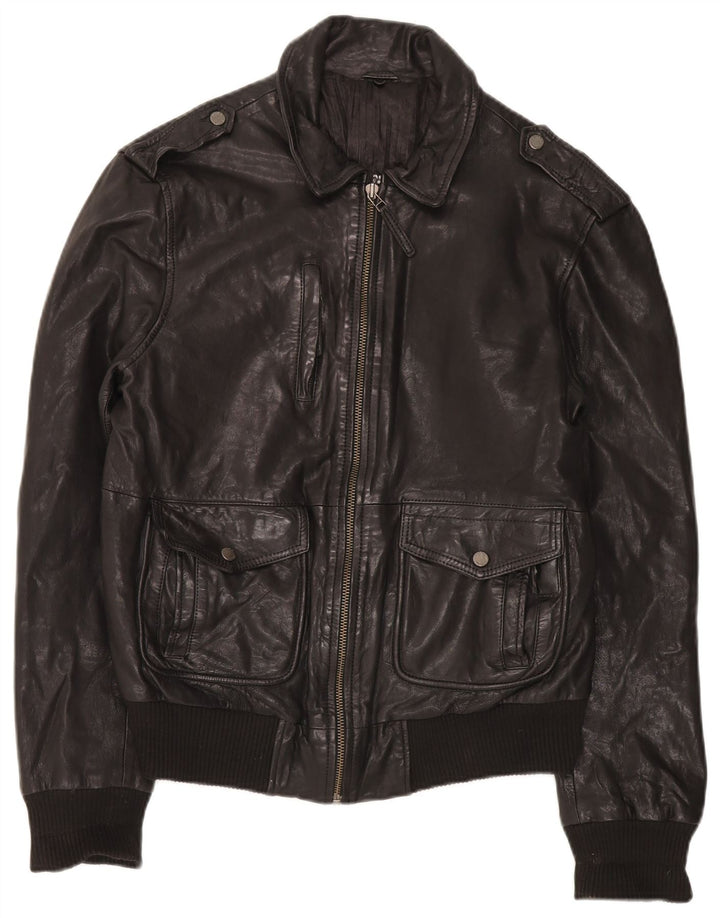 Giubbotto bomber militare vintage da uomo UK 40 grande nero