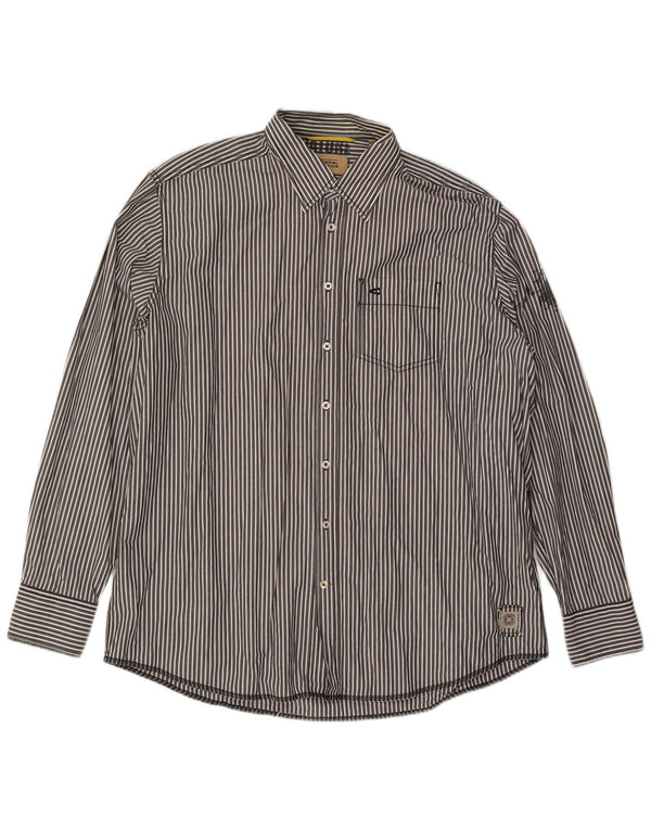 CAMEL ACTIVE Camicia da uomo dal taglio moderno 2XL Cotone gessato blu