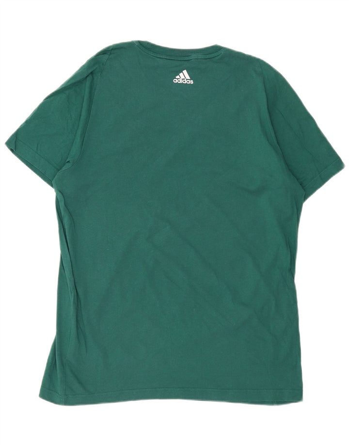 T-shirt grafica da uomo ADIDAS Top grande in cotone verde