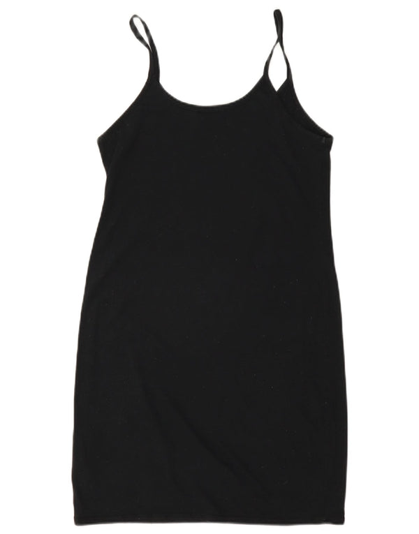 Abito sottoveste da donna Topshop UK 10 piccolo cotone nero