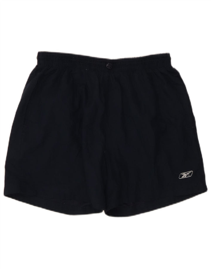 Pantaloncini sportivi REEBOK da donna UK 14 Large blu navy in poliestere