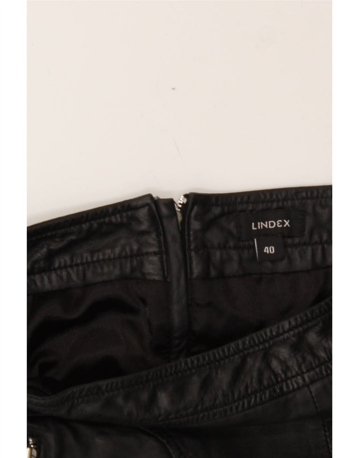 VINTAGE Womens Leather Skirt EU 40 Medium W30  Black Vintage Vintage and Second-Hand Vintage from Messina Hembry 
