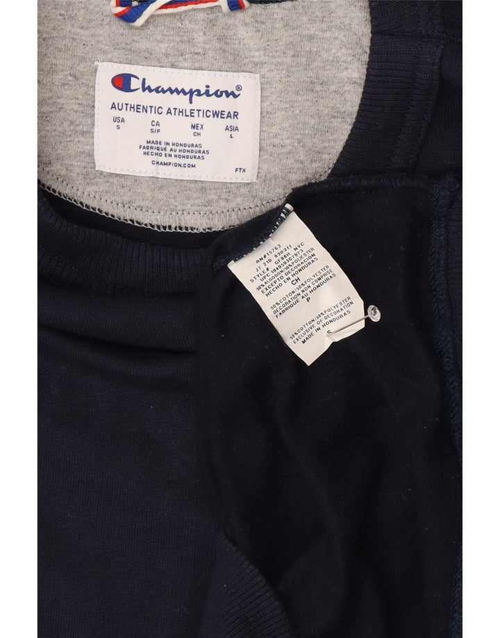 Felpa da uomo Champion Small in cotone blu navy