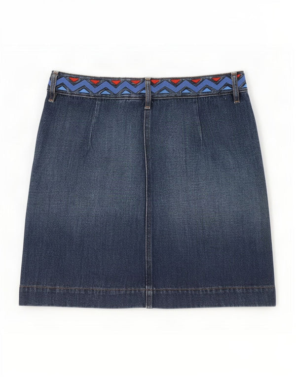 Gonna di jeans per ragazze Tommy Hilfiger 9-10 anni W27 Cotone geometrico blu navy