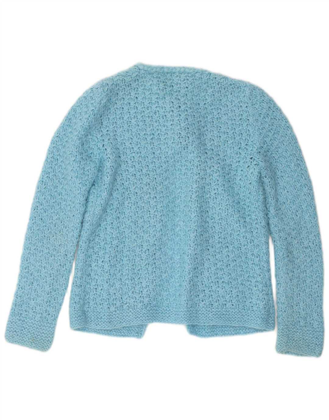 VINTAGE Womens Cardigan Sweater UK 14 Medium Blue Cotton
