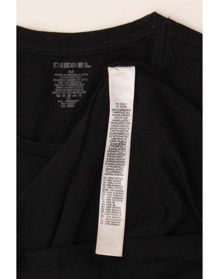 T-shirt da uomo Diesel Top in cotone nero medio