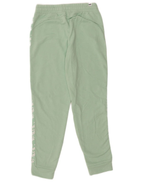 Pantaloni da tuta con grafica da donna Puma Joggers UK 10 Small Green Cotton