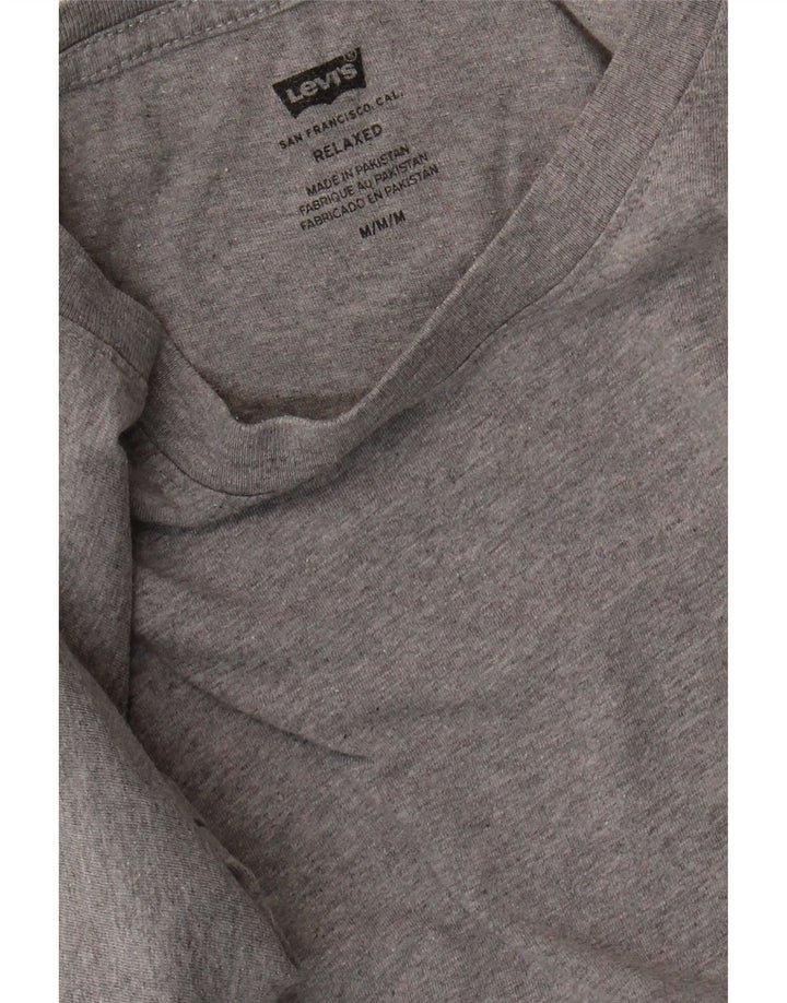 LEVI'S Mens Relaxed T-Shirt Top Medium Grey Vintage Levi's and Second-Hand Levi's from Messina Hembry 