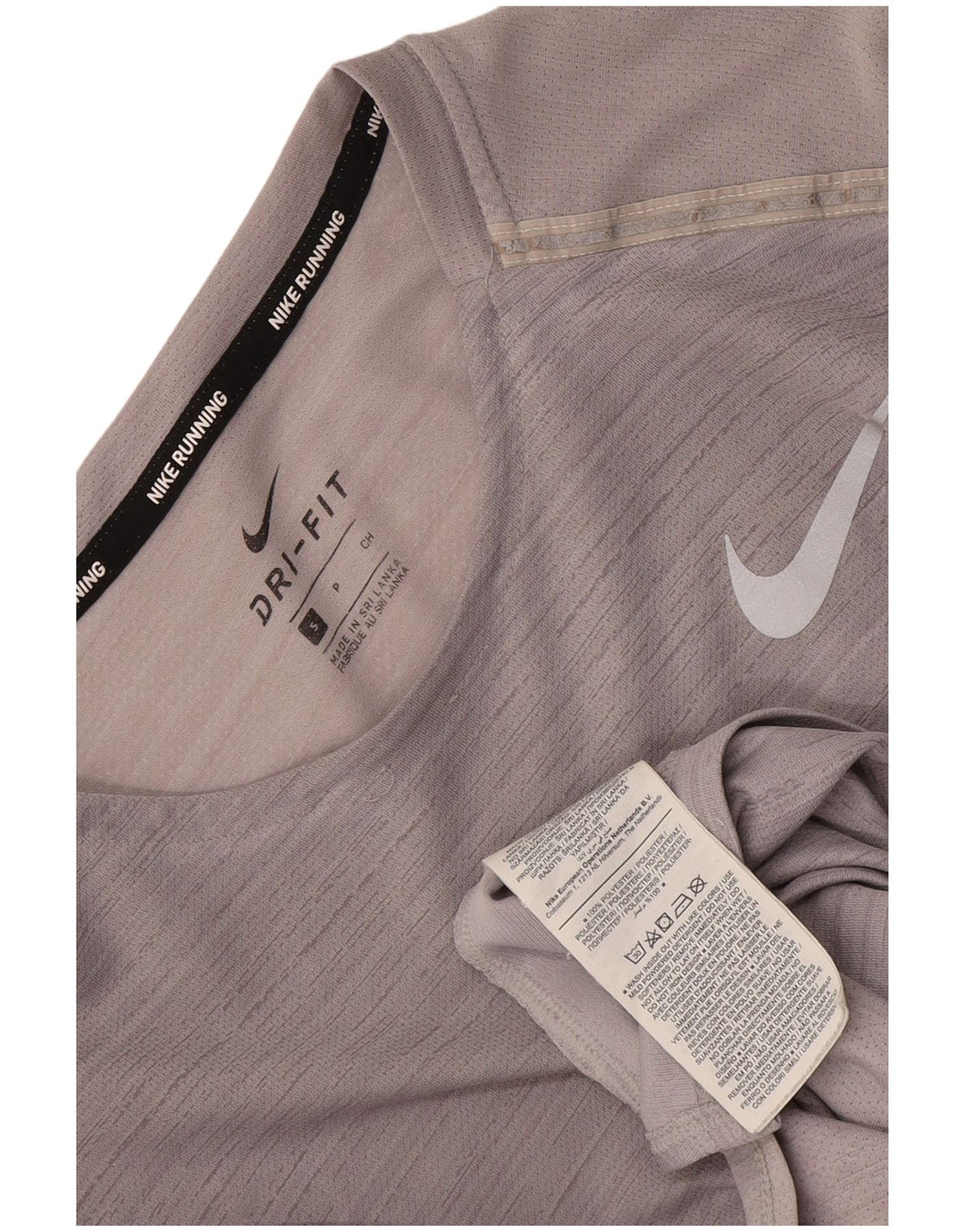 T-shirt Nike Dri Fit da uomo, piccola, in poliestere chiazzato grigio