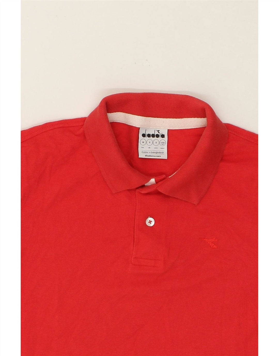 DIADORA Mens Polo Shirt Small Red Cotton Vintage Diadora and Second-Hand Diadora from Messina Hembry 