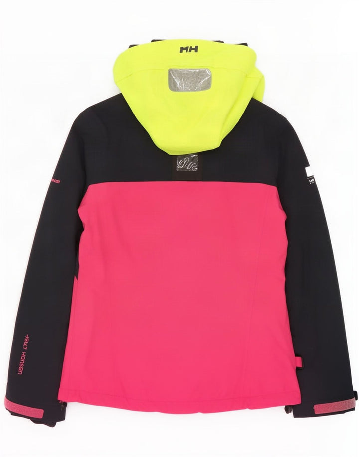 Giacca da sci con cappuccio da donna Helly Hansen UK 10 Small Blu Navy Colourblock