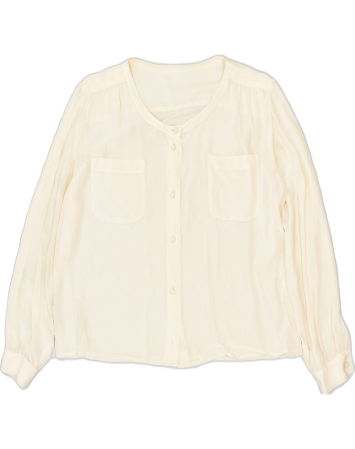 VINTAGE Womens Shirt Blouse UK 16 Large Off White Classic | Vintage | Thrift | Second-Hand | Used Clothing | Messina Hembry 