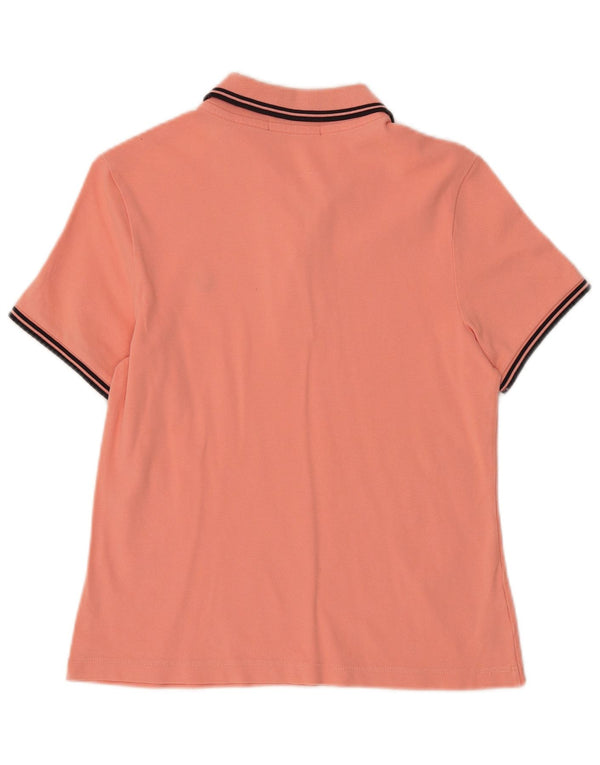 Fred Perry Womens Polo Shirt UK 12 Medium Pink Cotton