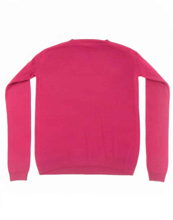 Maglione maglione girocollo oversize da donna Marks & Spencer UK 16 grande rosa