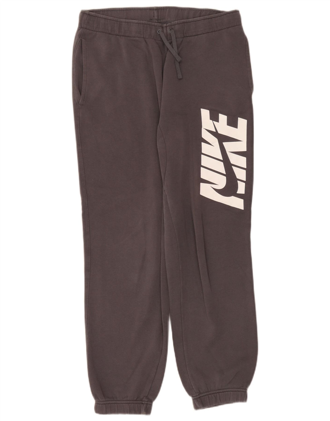 Pantaloni da tuta con grafica Nike da uomo, pantaloni da jogging, cotone grigio medio