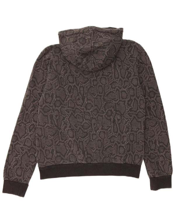 Felpa con cappuccio grafica da donna Puma UK 14 Cotone con stampa animalier grigio medio