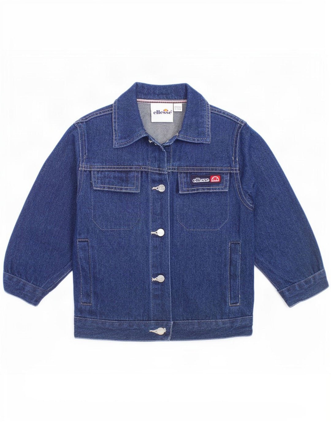 Giacca in denim grafico per ragazze Ellesse 2-3 anni in cotone blu navy