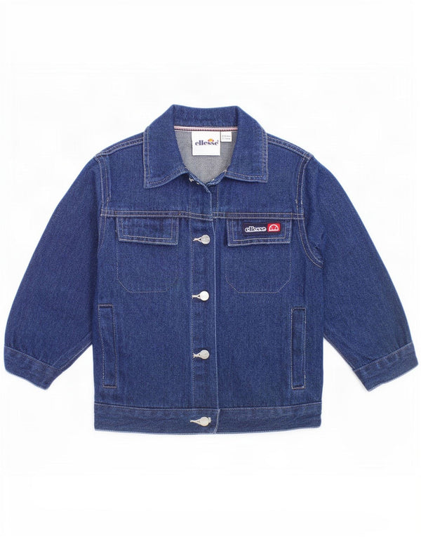 Giacca in denim grafico per ragazze Ellesse 2-3 anni in cotone blu navy