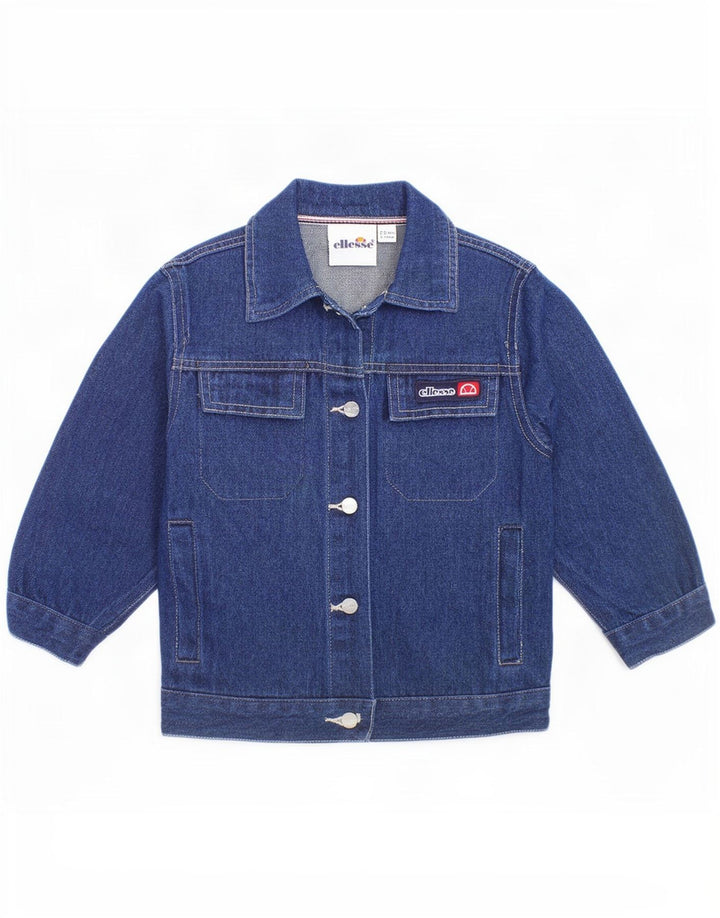 Giacca in denim grafico per ragazze Ellesse 2-3 anni in cotone blu navy