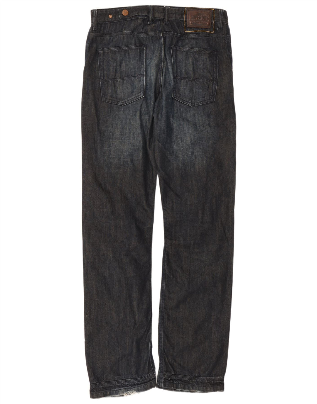 Jeans dritti da uomo Superdry W34 L34 cotone blu navy