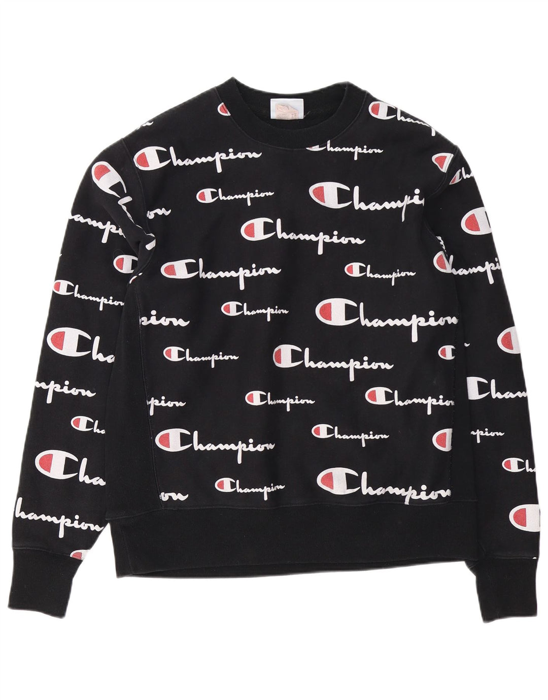 Felpa grafica da uomo Champion Felpa grande in cotone nero
