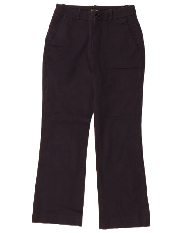 Pantaloni chino bootcut da donna Massimo Dutti EU 36 XS W26 L26 Blu navy