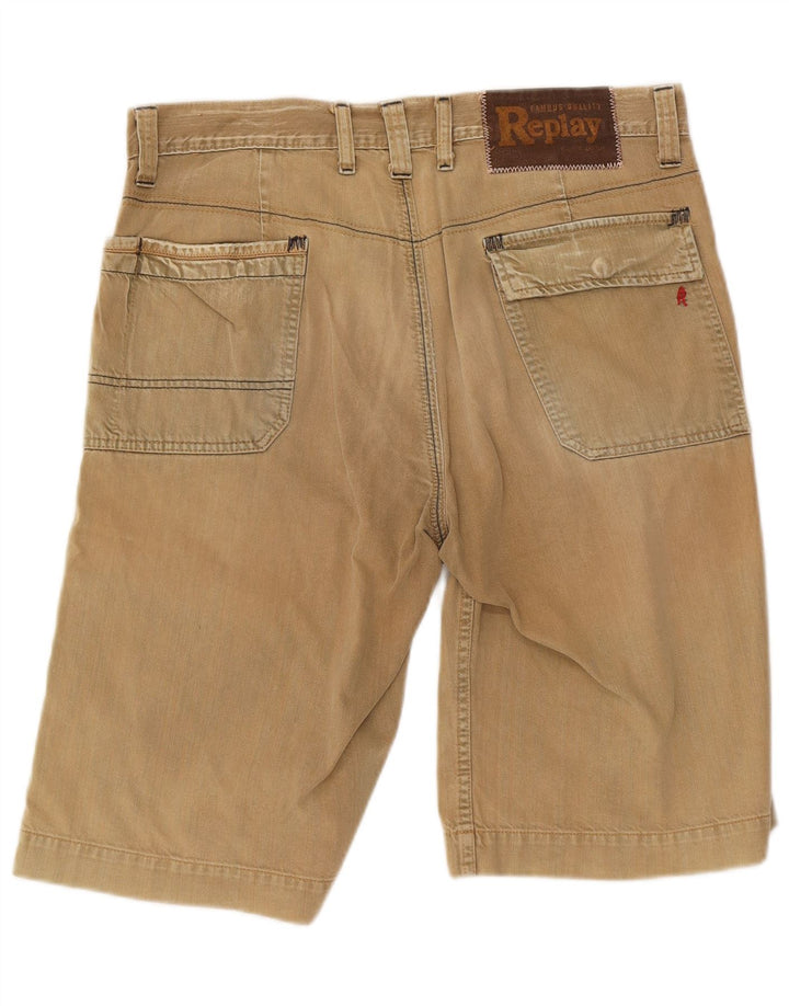 Bermuda da uomo Replay W34 Large in cotone beige