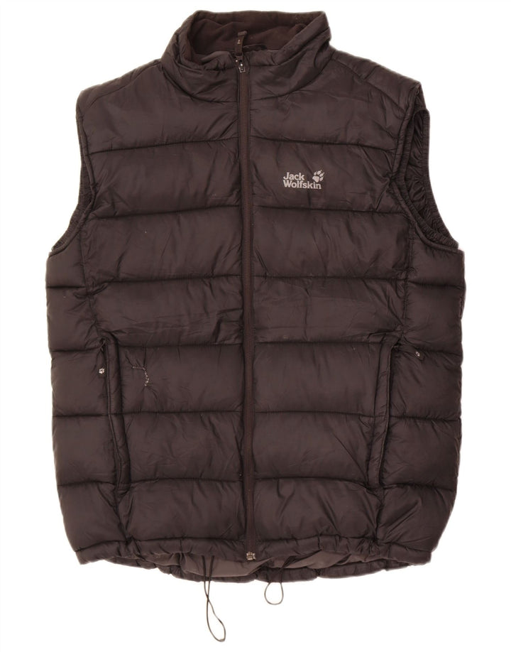 Gilet imbottito da uomo Jack Wolfskin UK 40/42 grande poliestere nero
