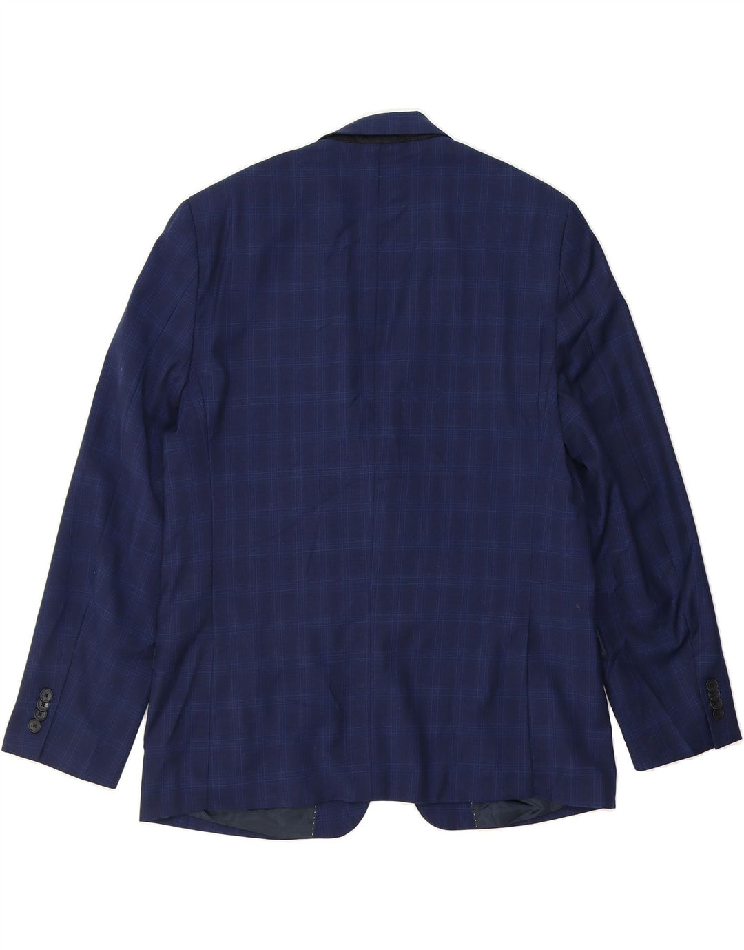 TOMMY HILFIGER Mens 2 Button Blazer Jacket UK 42 XL Navy Blue Check Wool Vintage Tommy Hilfiger and Second-Hand Tommy Hilfiger from Messina Hembry 