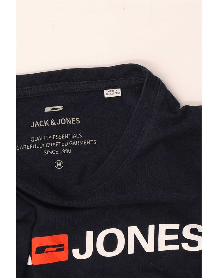T-shirt grafica da uomo Jack & Jones Top medio blu navy