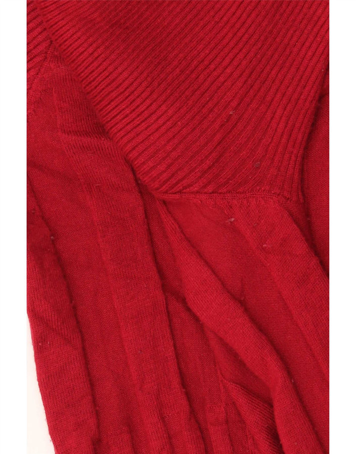 Maglione cardigan lungo autografo da donna Marks & Spencer UK 10 piccolo rosso