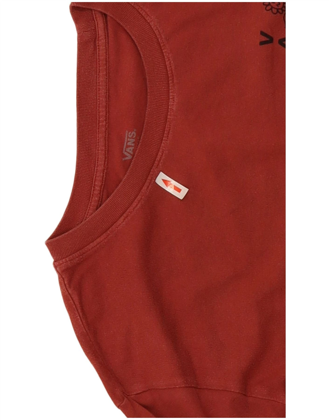 Vans Maglietta grafica da uomo a maniche lunghe grande in cotone rosso