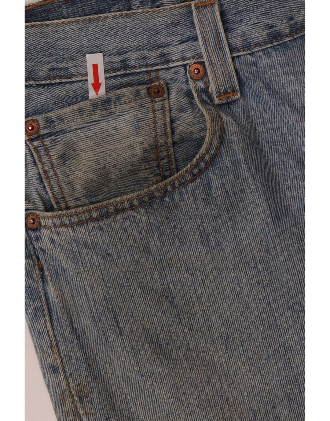 Jeans dritti da uomo Levi's W34 L32 in cotone blu