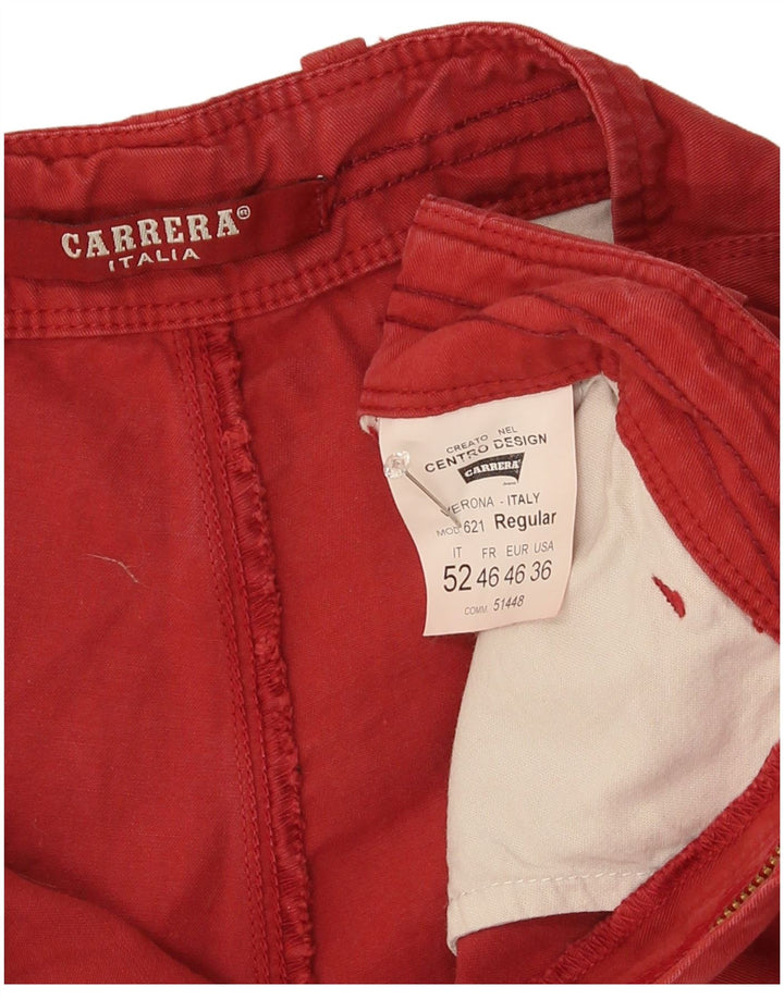 Pantaloncini chino da uomo Carrera IT 52 XL W36 Rosso Cotone