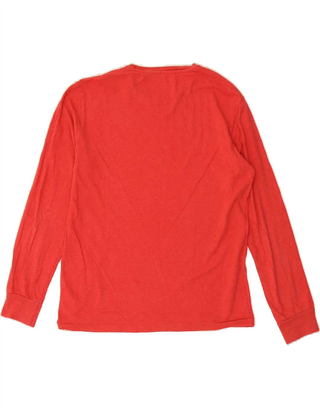 POLO RALPH LAUREN Mens Top Long Sleeve Medium Red Cotton Vintage Polo Ralph Lauren and Second-Hand Polo Ralph Lauren from Messina Hembry 
