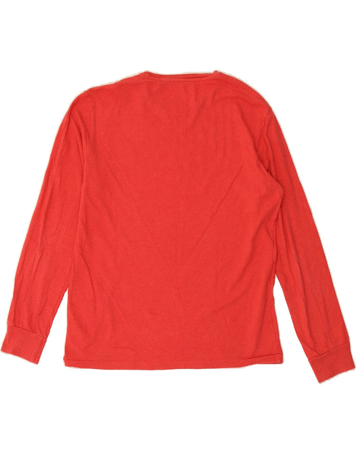 POLO RALPH LAUREN Mens Top Long Sleeve Medium Red Cotton Vintage Polo Ralph Lauren and Second-Hand Polo Ralph Lauren from Messina Hembry 