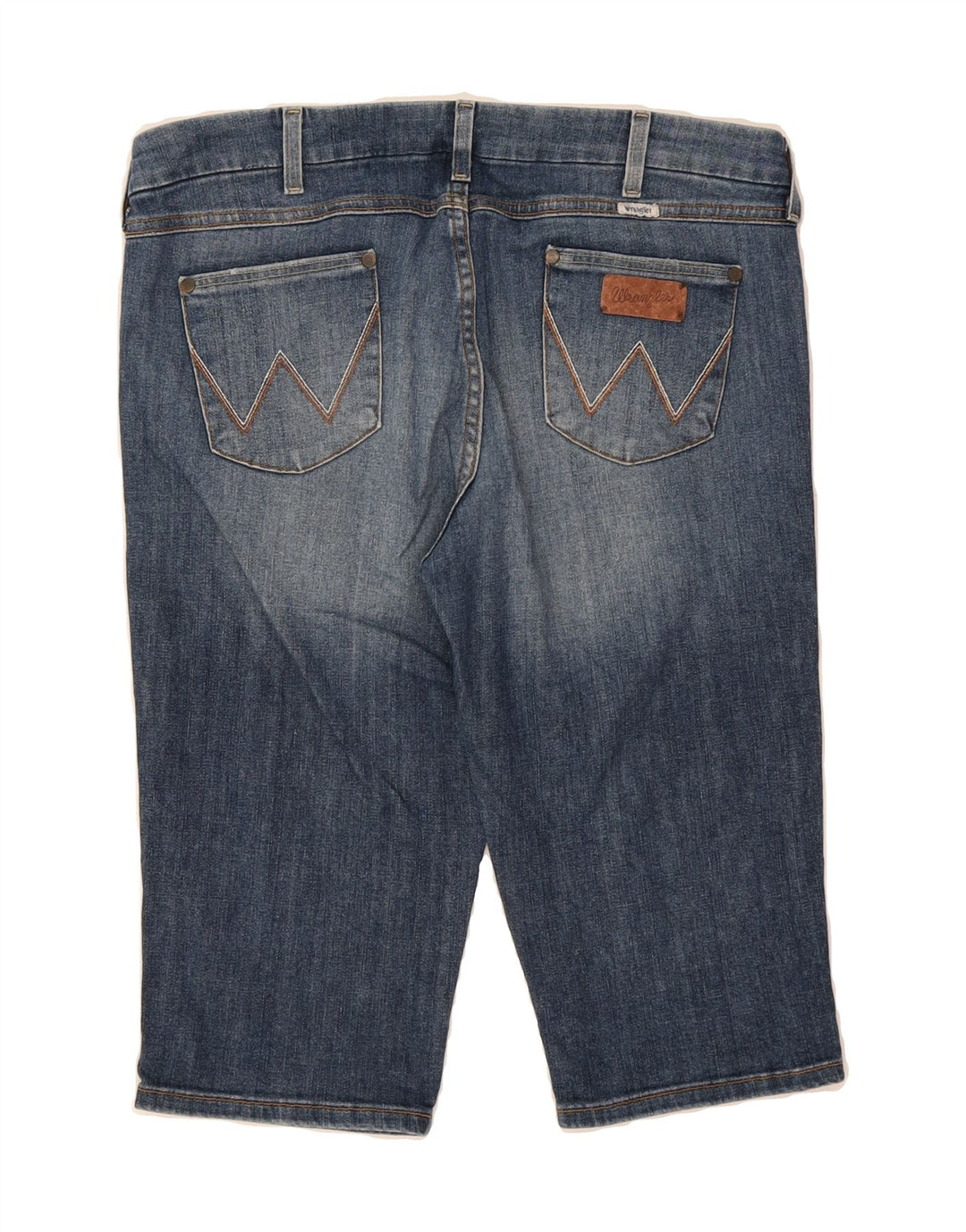 WRANGLER Womens Elle Bermuda Denim Shorts W33 Large Blue Cotton Vintage Wrangler and Second-Hand Wrangler from Messina Hembry 