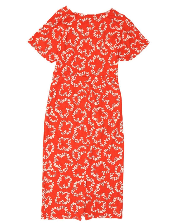 Abito tubino da donna Boden UK 12 Viscosa floreale rossa media
