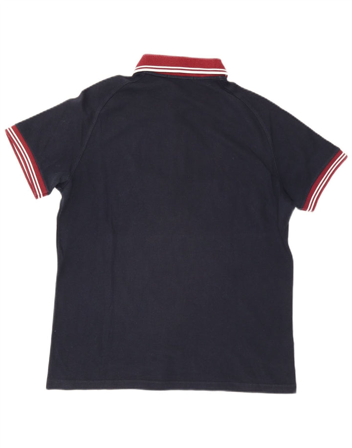 Polo da rugby da uomo Fred Perry grande in cotone blu navy