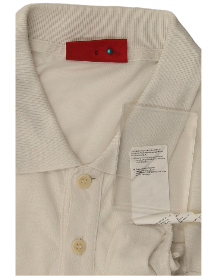 Polo da uomo Hugo Boss piccola in cotone bianco